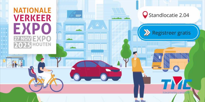Nationale Verkeer Expo banner TMC 2025 registreer gratis